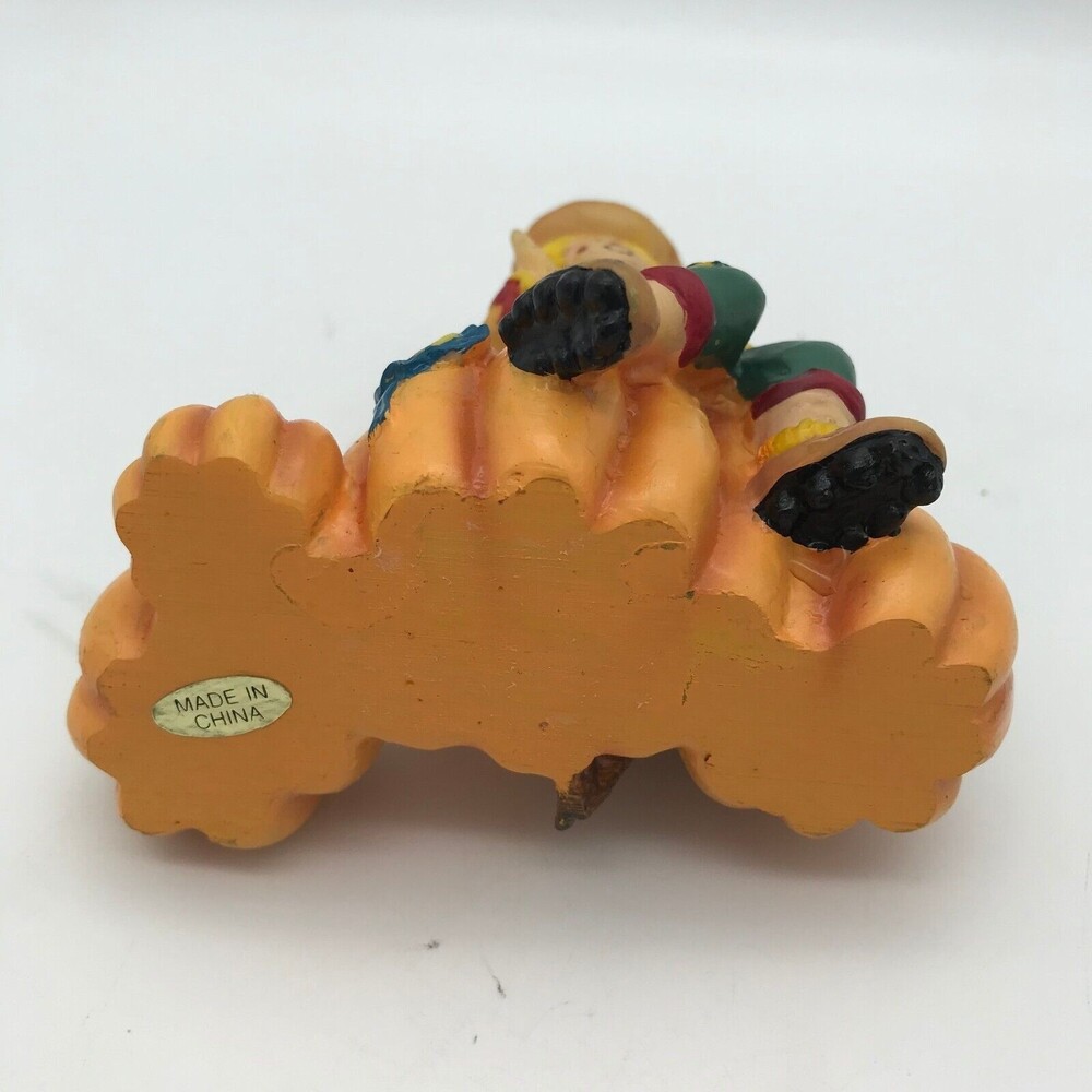 Halloween Scarecrow Figurine Fall Harvest Autumn Pumpkin 4.5 x 5 inch Resin - Picture 7 of 7